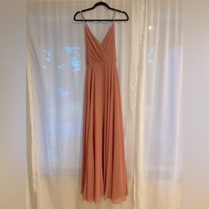 David’s Bridal Spaghetti Strap Full Skirt Dress